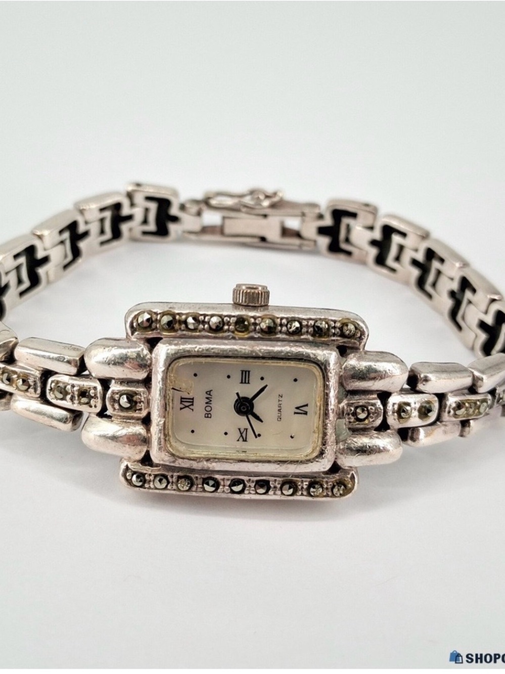 Boma Silver-Tone Women's Bracelet Watch - Elegant Silver Design